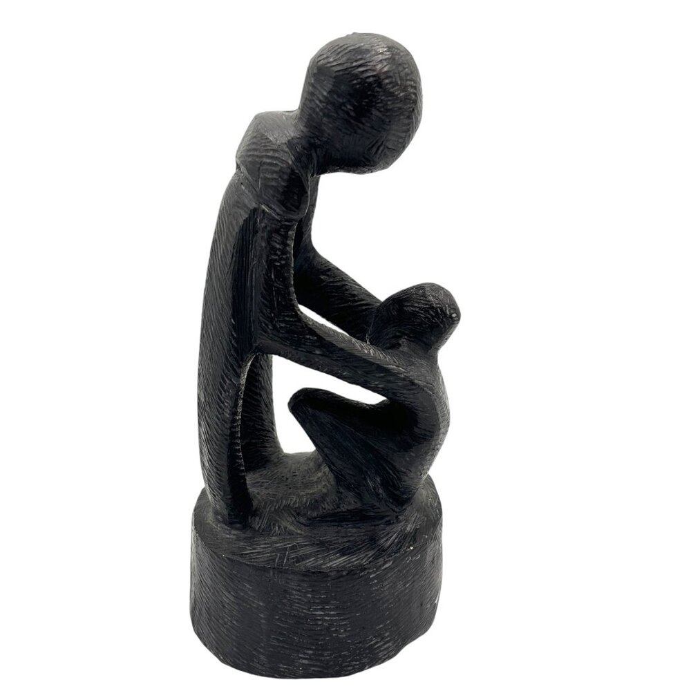 Vintage MCM Abstract Family Sculpture Carved Mid Century Modern 9.5" - Picture 3 of 15